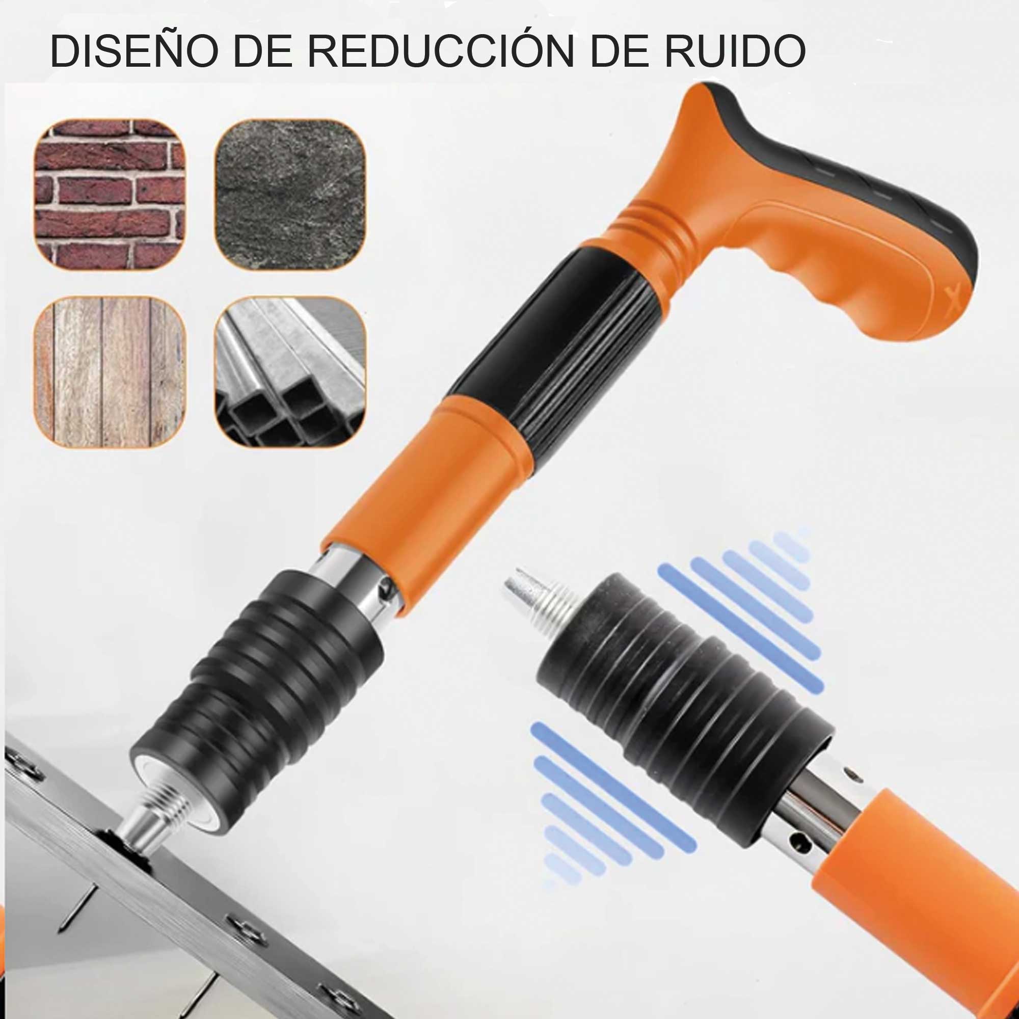 Pistola REMACHADORA con clavos